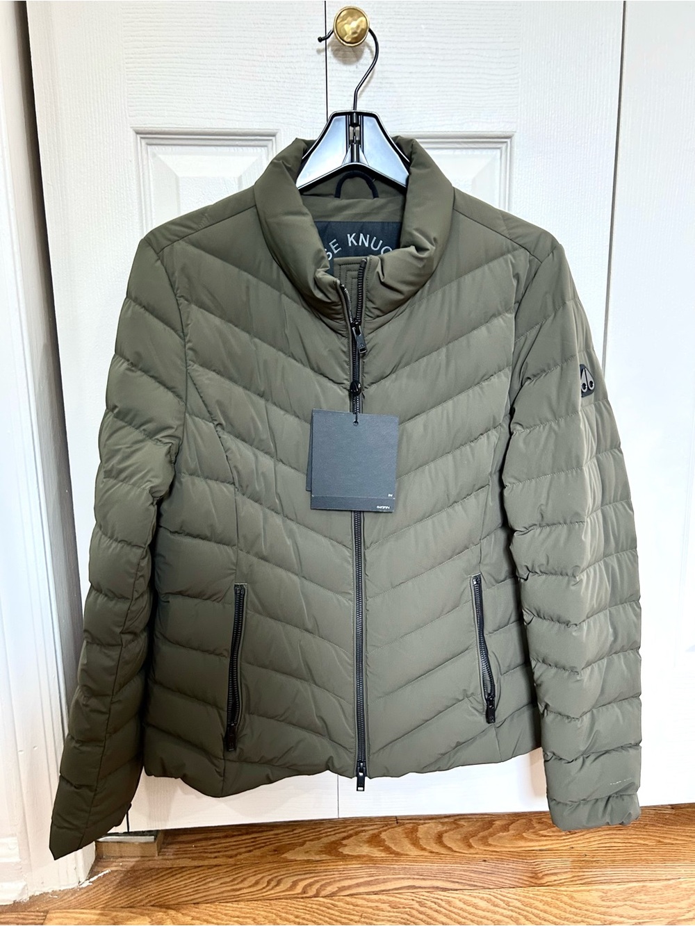 NWT Moose Knuckles Elora Down Jacket Dark Olive Large $745
